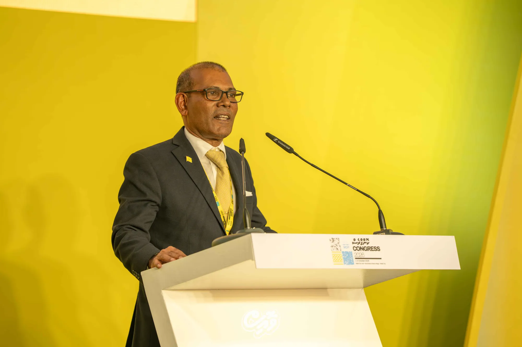 ކޮންގްރެސް ފެށުމުގެ ޖަލްސާގައި ނަޝީދު ވާހަކަފުޅު ދައްކަވަނީ
