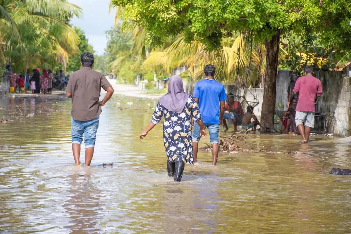 އުދަ އަރައި ރަށެއްގައި ފެން ބޮޑުވެފައި: ފޮޓޯ/ ފޭސްބުކު