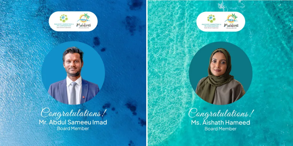 Newly appointed board members, Abdul Sameeu Imad and Aishath Hameed (Photo/ MMPRC)