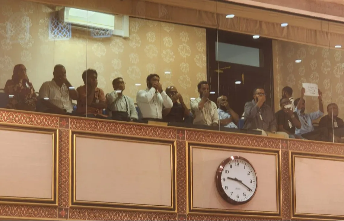 މަޖިލީހުގެ ގެލަރީގައި މިއަދު ނޫސްވެރިން... ފޮޓޯ: ހަސަން ހުސައިން