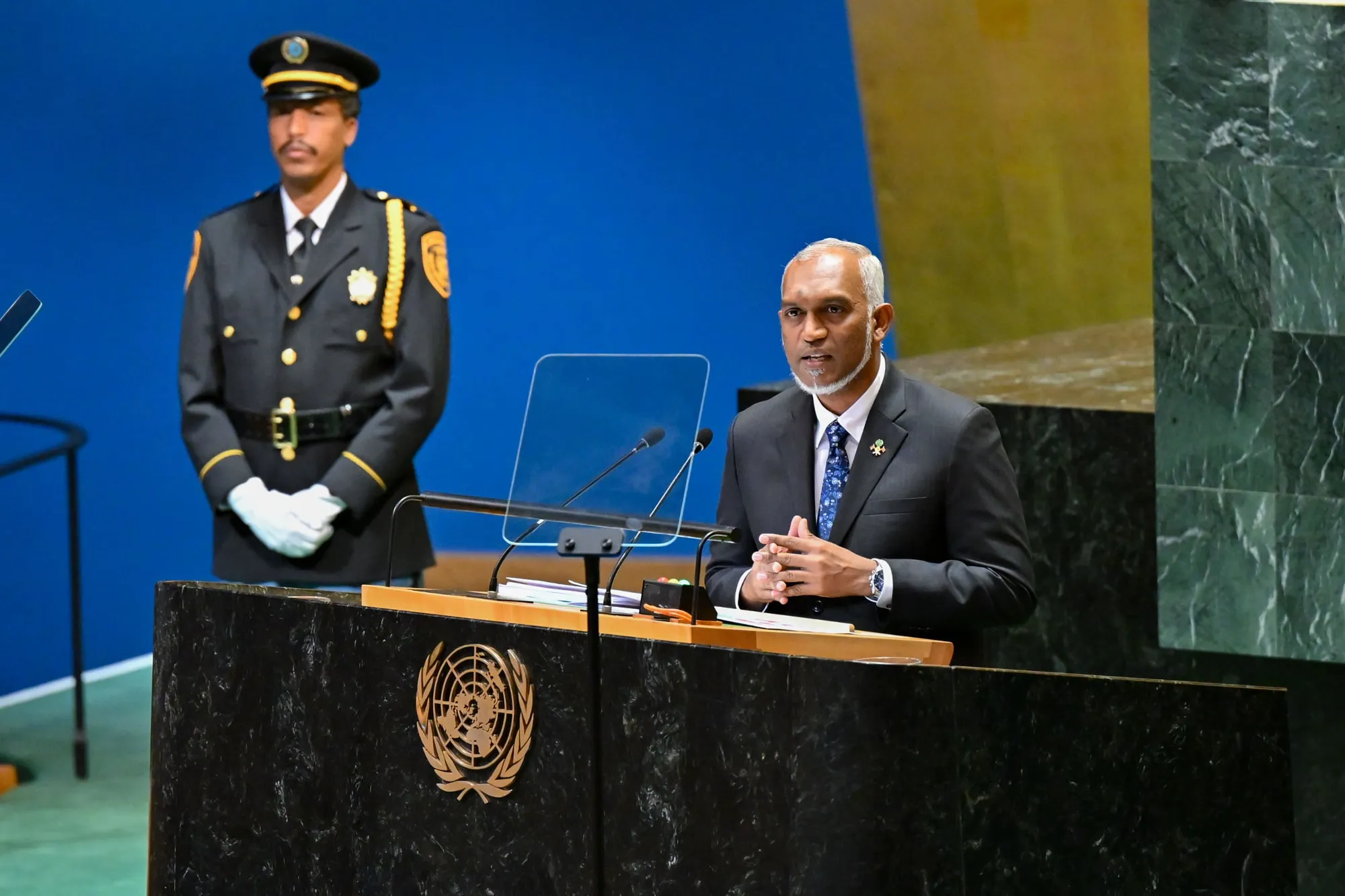 President Dr. Muizzu speaking at 79th United Nations General Assembly (UNGA)