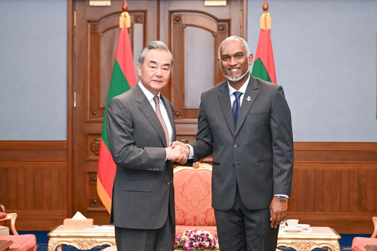 President Dr.  Muizzu and Minister Wang Yi (Photo/President's Office)