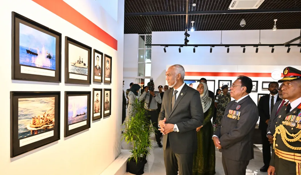 President Dr. Muizzu at the victory day exhibition (Photo/President’s office)