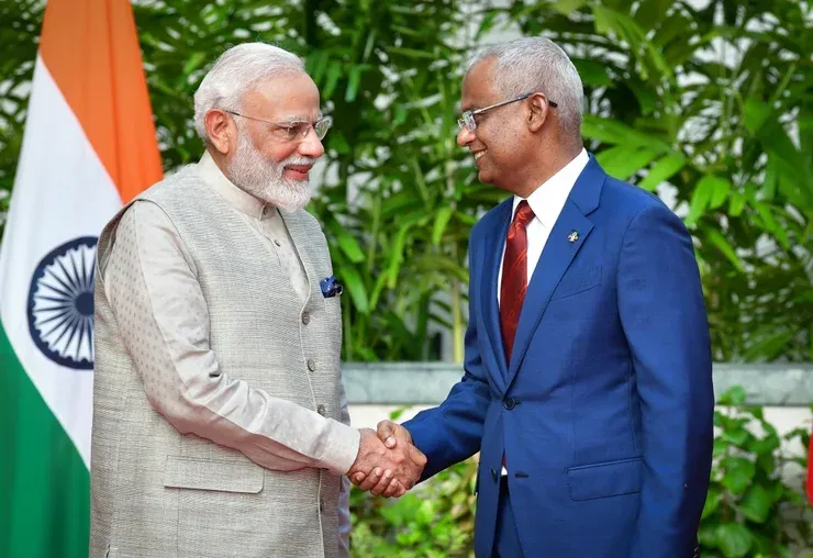 Indian PM Narendra Modi and Forner President Mohamed Solih