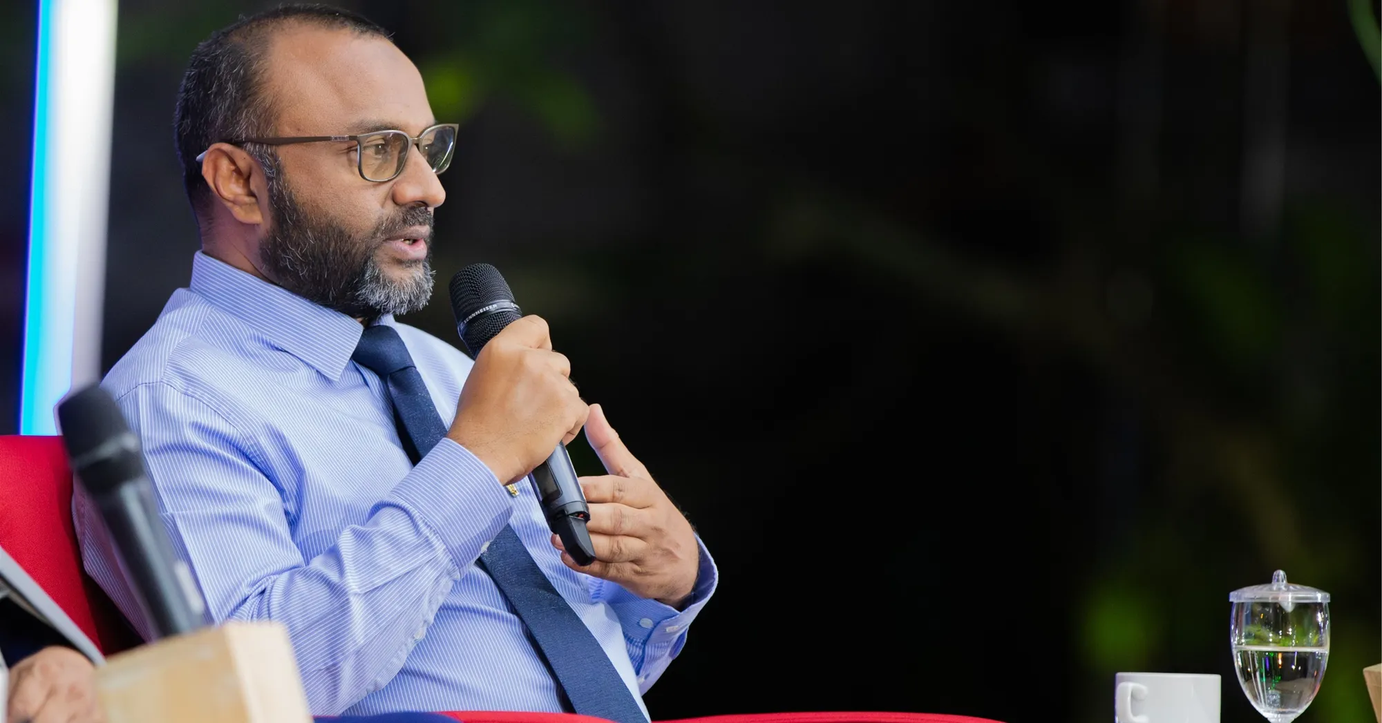 އިސްލާމީ ކަންތައްތަކާއިބެހޭ ވުޒާރާގެ ވަޒީރު ޑރ. ޝަހީމް - ފައިލްފޮޓޯ: ދުވަސް