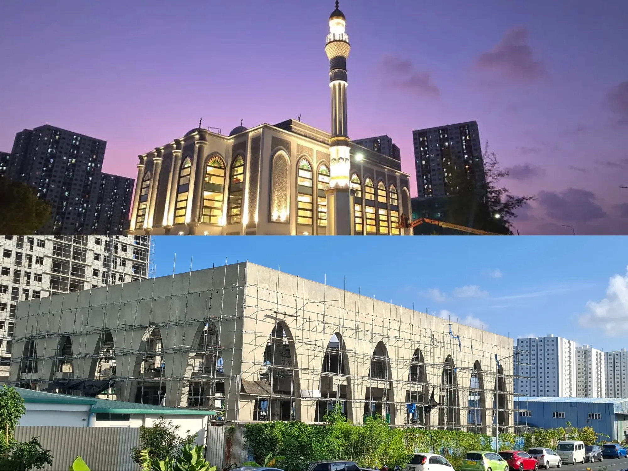 މަސްޖިދުލްއީމާން ހުޅުވަނީ, އެސްޖޭ މިސްކިތް ގަލަށް ވެފައި