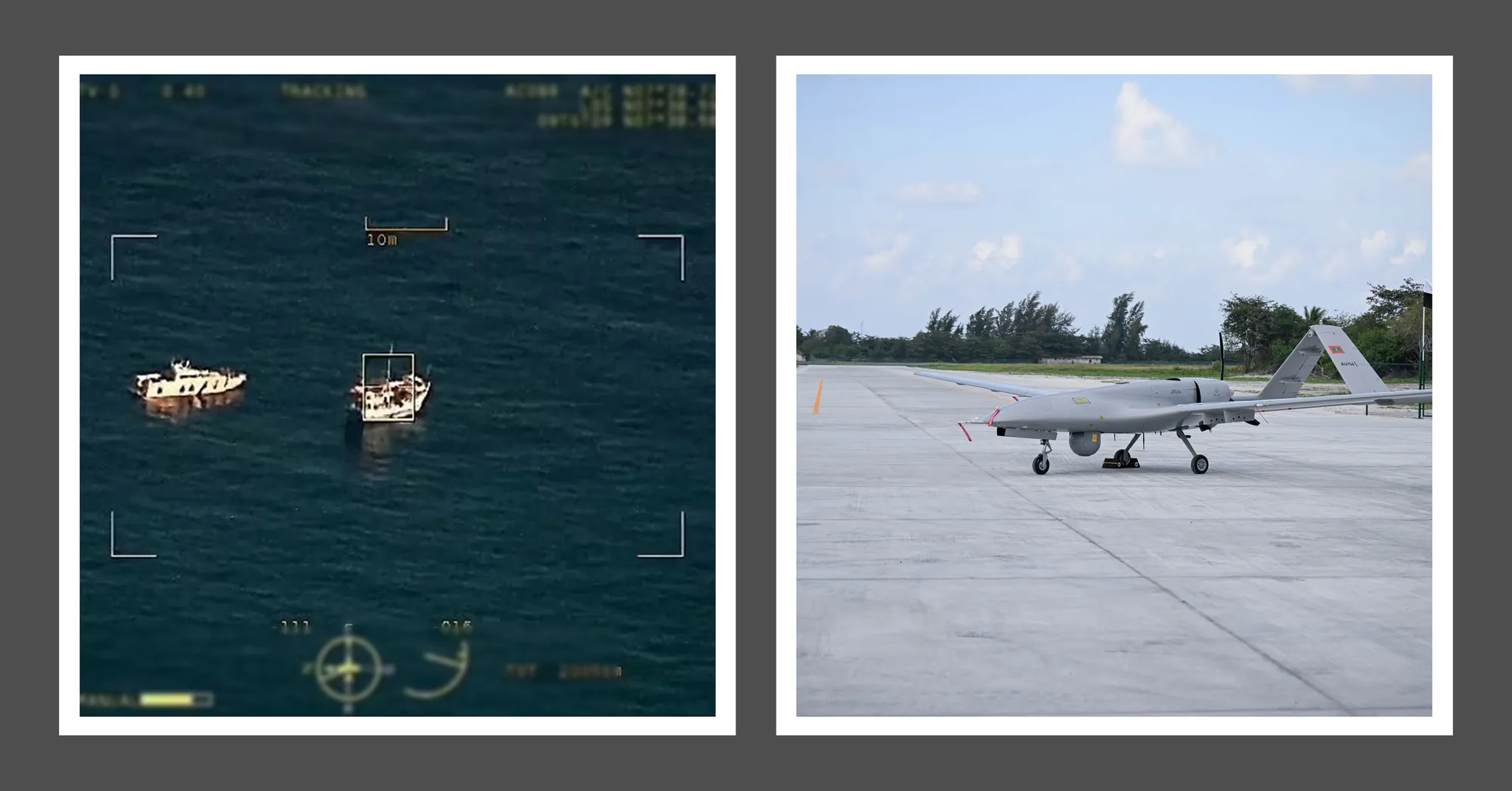 އެއާކޯގެ ޑްރޯނެއް (ކ) - އަތުލައިގަތް ބޯޓު (ވ)