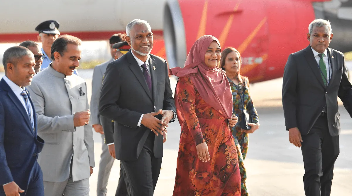 President Dr. Muizzu and the First Lady on an official visit to India