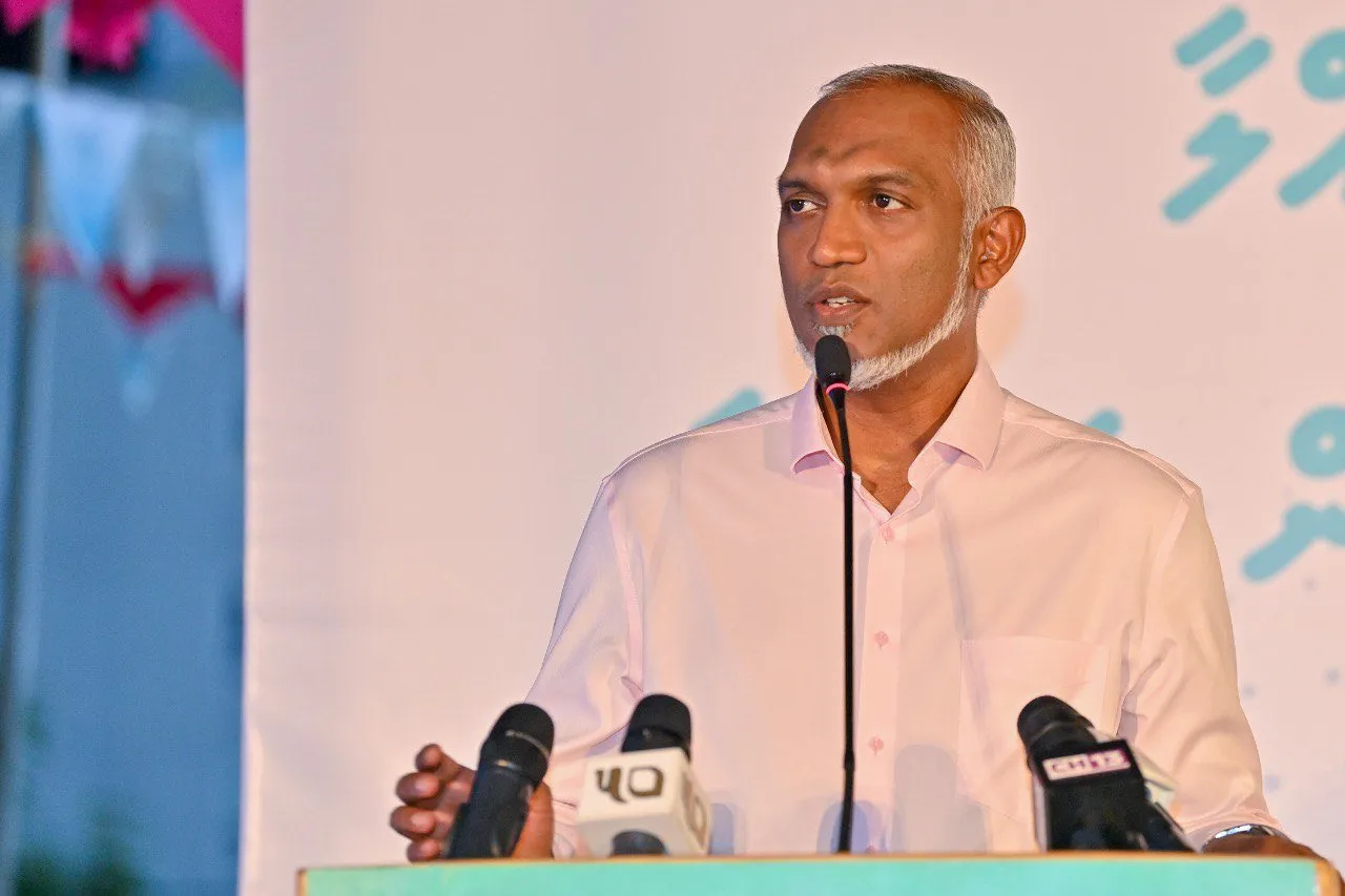ރައްޔިތުންގެ މަޖިލީހުގެ ގއ. ވިލިނލި ދާއިރާގެ ކެންޑިޑޭޓްގެ ކެމްޕެއިން އިވެންޓްގައި ރައީސް ވާހަކަދައްކަވަނީ- ފޮޓޯ/ ޕީޕީއެމް