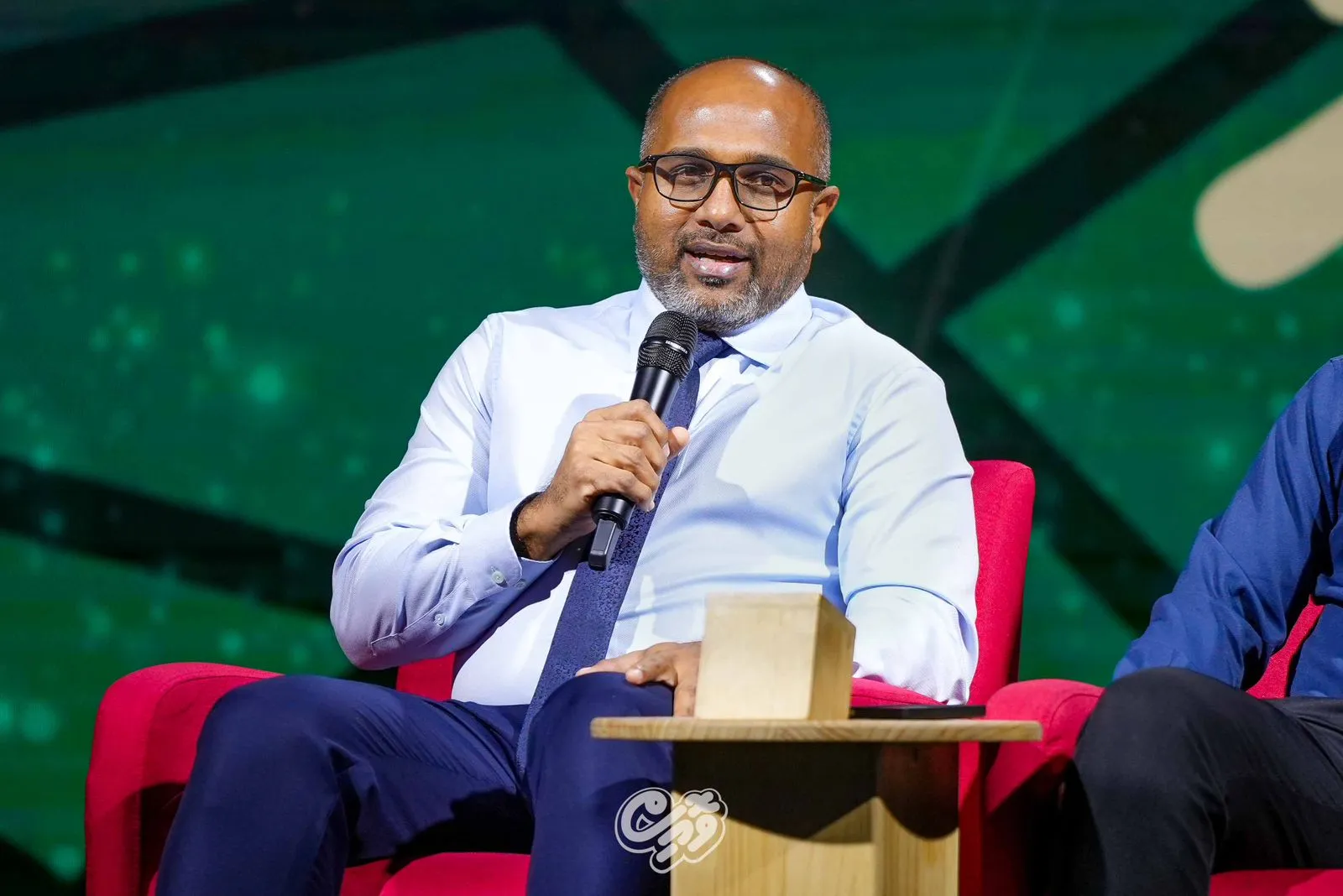 Minister of Homeland Security and Technology Ali Ihusaan At ‘Ahaa’ forum last night (Photo/Voice)