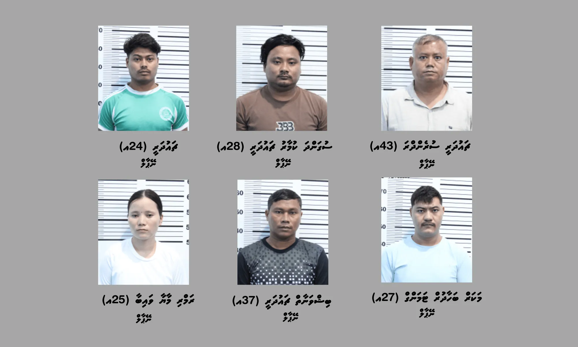 Nepalese individuals arrested (Photo/Maldives Police Service)