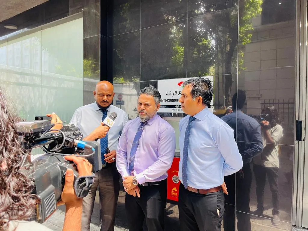 Opposition coalition leadership speaking with media. Picture: PPM