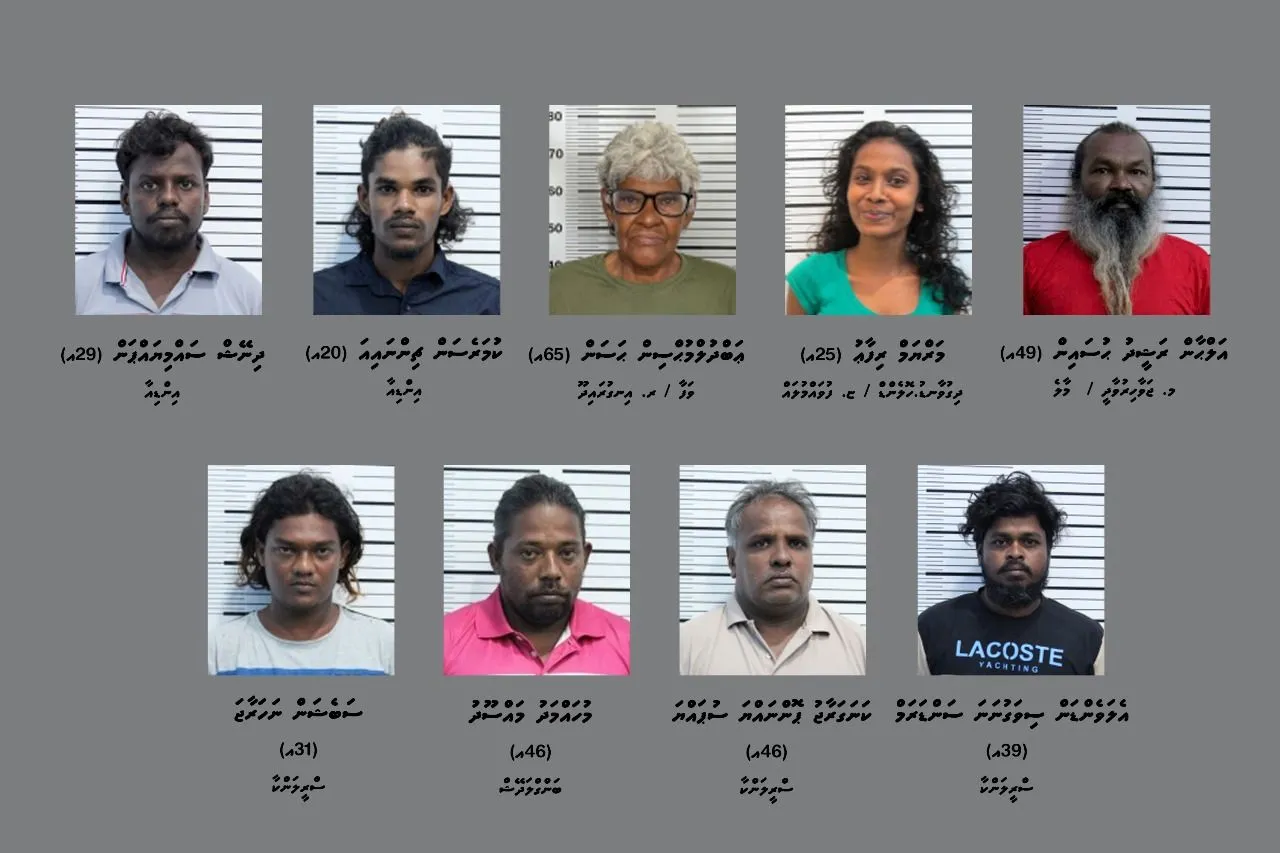މަސްތުވާތަކެއްޗާއެކު ހައްޔަރު ކުރި ނުވަ މީހުން: ފޮޓޯ/ ޕޮލިސް