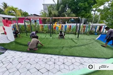 މަޑުުއްވަރީ ޕާކުގައި ޓާފްއެޅުމުގެ މަސައްކަތް އާރުޑީސީއިން ކުރިޔަށް ގެންދަނީ