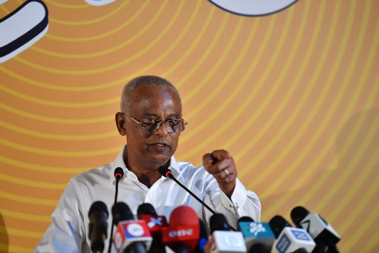 President Solih Speaking at the rally