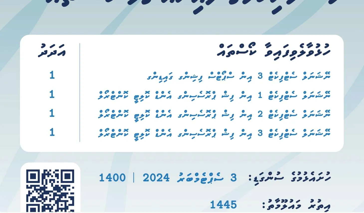 ގައުމީ ޔުނިވާސިޓީން މަސްވެރިކަމުގެ ދާއިރާގެ ކޯސްތަކުގައި ބައިވެރިވާން ހުޅުވާލައިފި