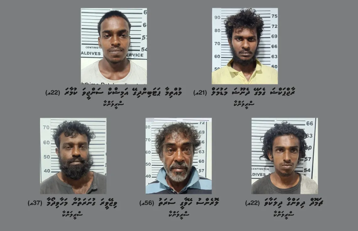 އެއް ބިލިއަން ރުފިޔާގެ މަސްތުވާތަކެތީގެ މައްސަލާގައި ހައްޔަރުކުރި ލަންކާގެ ފަސް މީހުން... ފޮޓޯ: ޕޮލިސް