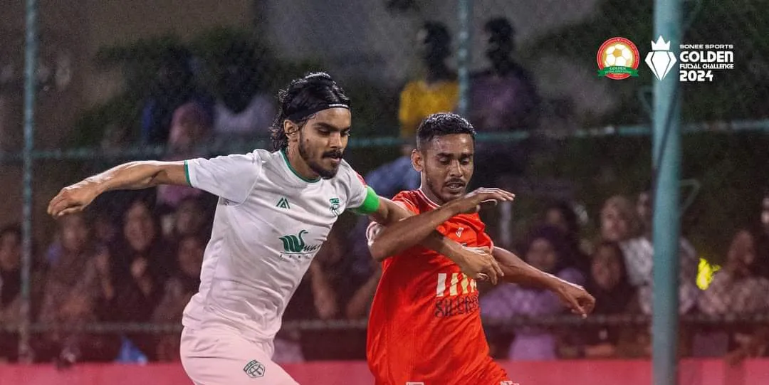 ފިއްލަދޫ އާއި މުރައިދޫ ވާދަކުރި މެޗުގެ ތެރެއިިން... ފޮޓޯ: ގޯލްޑަން ފުޓްސަލް އެސޯސިއޭޝަން