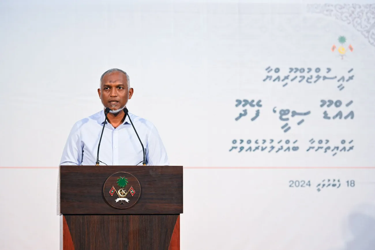 President Muizzu addressing Addu citizens tonight