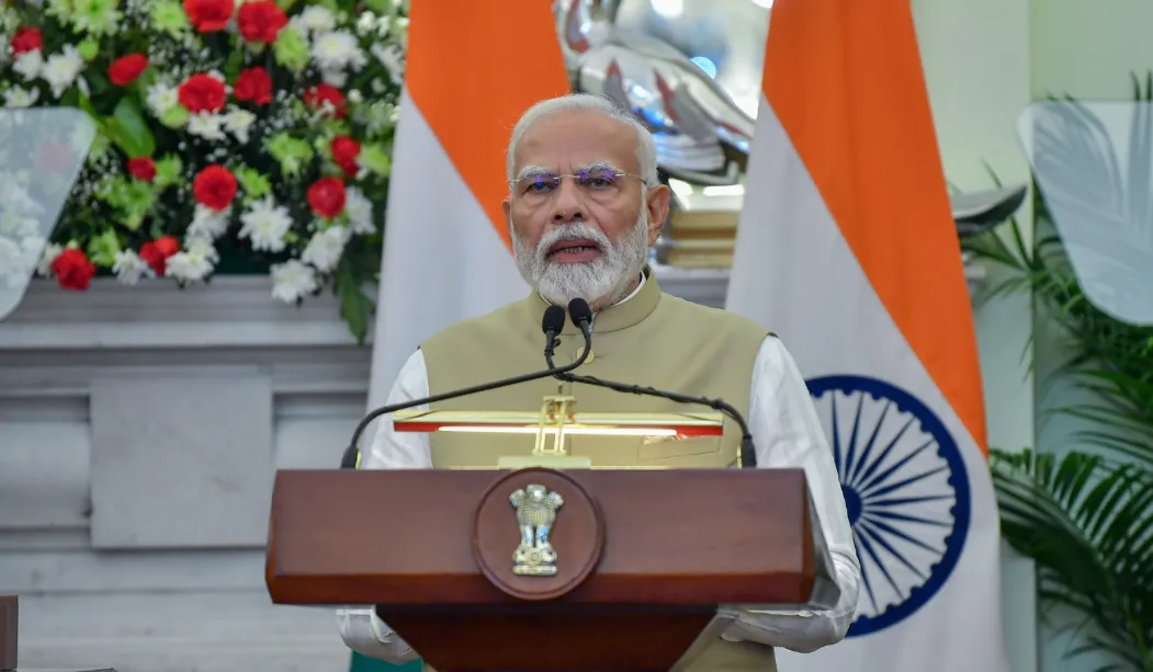 Indian Prime Minister Narendra Modi at joint press conference yesterday (Photo/President’s Office)
