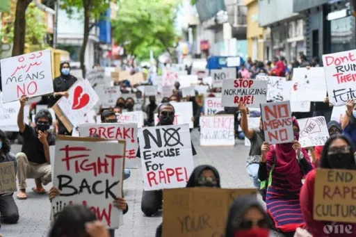 ޖިންސީ ގޯނާއާ ދެކޮޅު އިހްތިޖާޖެއް -- ފޮޓޯ: ވަން