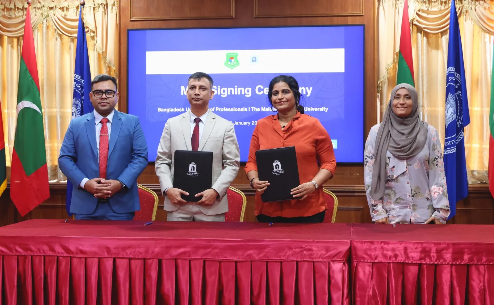 އެމްއެންޔޫއާއި ބީޔޫޕީ އެއްބަސްވުމުގައި ސޮއި ކުރުން: ފޮޓޯ/ އެމްއެންޔޫ