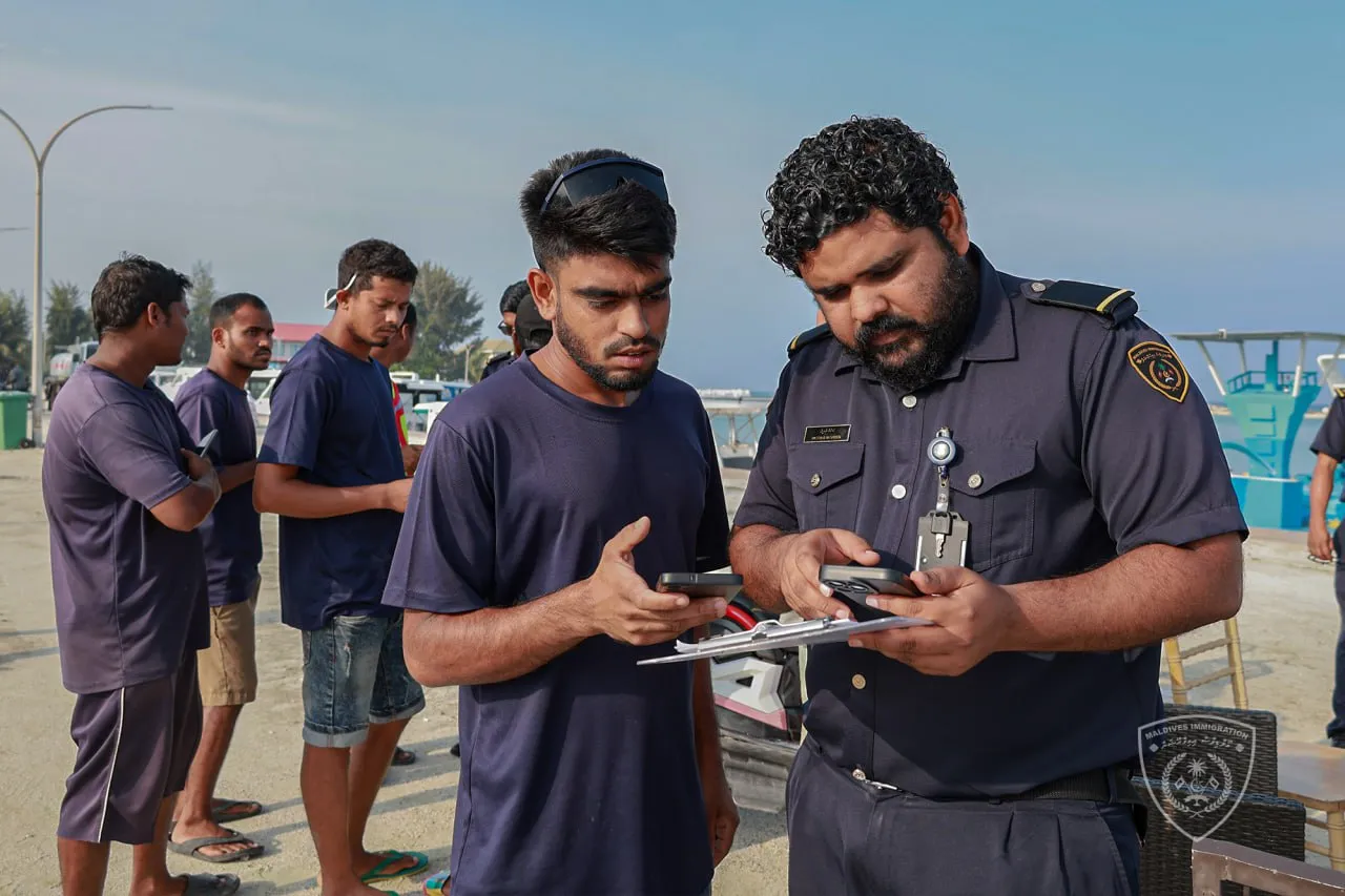 From the operation held by Immigration on Wednesday in K. Huraa (Photo/Maldives Immigration)