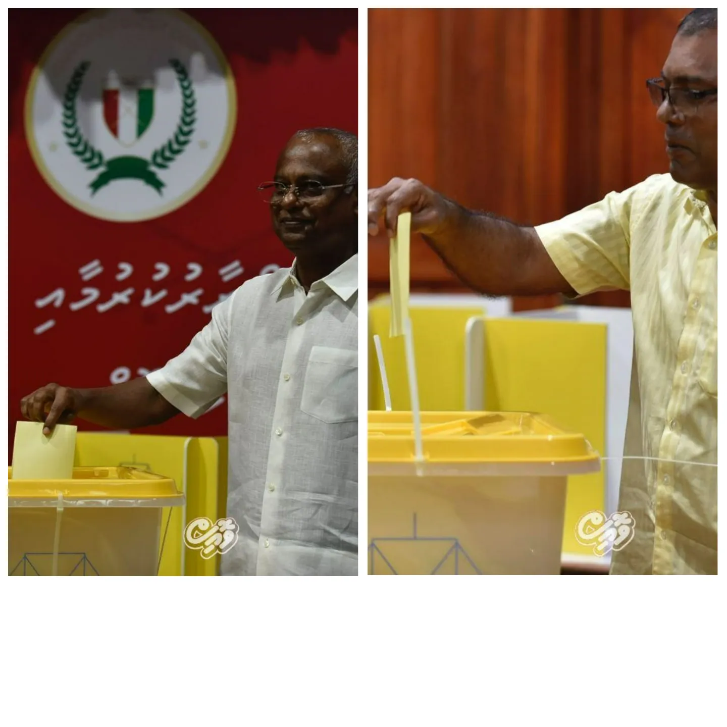 Both candidates cast their votes for MDP's Presidential Primary Election 2023