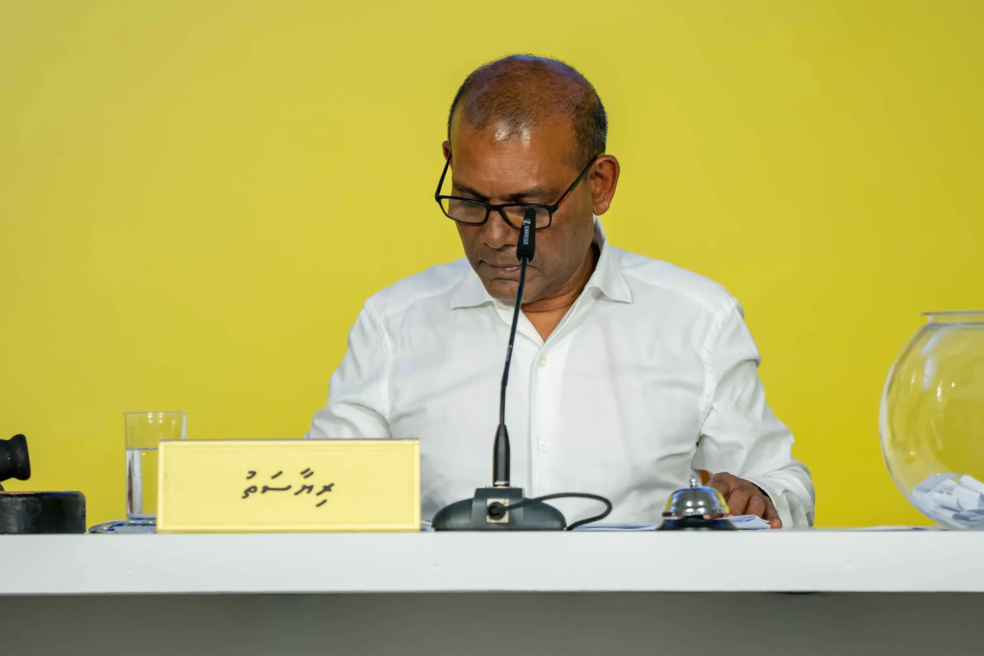 ކުރީގެ ރައީސް މުހައްމަދު ނަޝީދު -- ދުވަސް ފޮޓޯ: ލީވާން އަލީ ނަސީރު