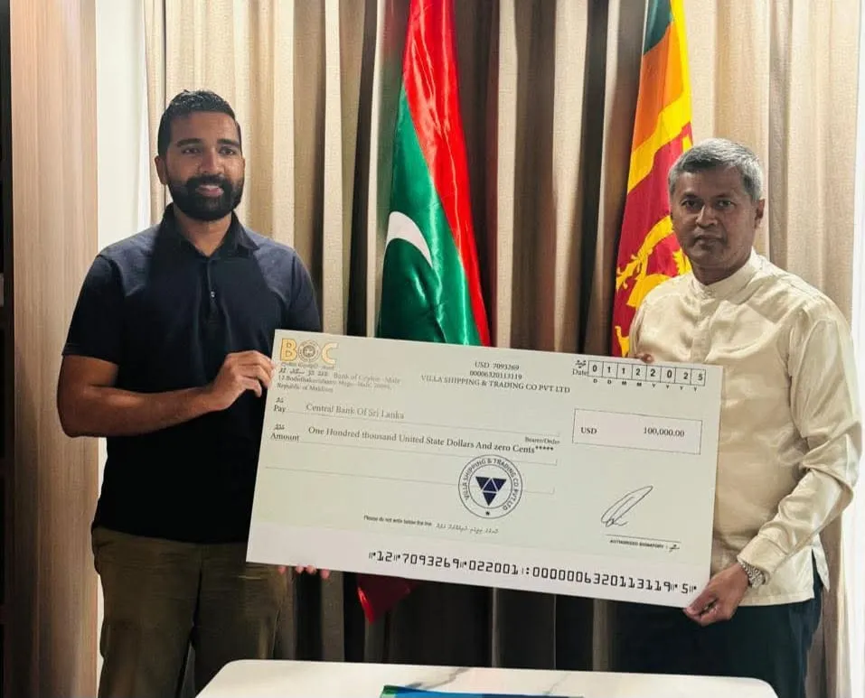 ސްރީލަންކާއަށް އެހީވުމަށް ވިލާއިން އެއްލައްކަ ޑޮލަރު ހަދިޔާކޮށްފި