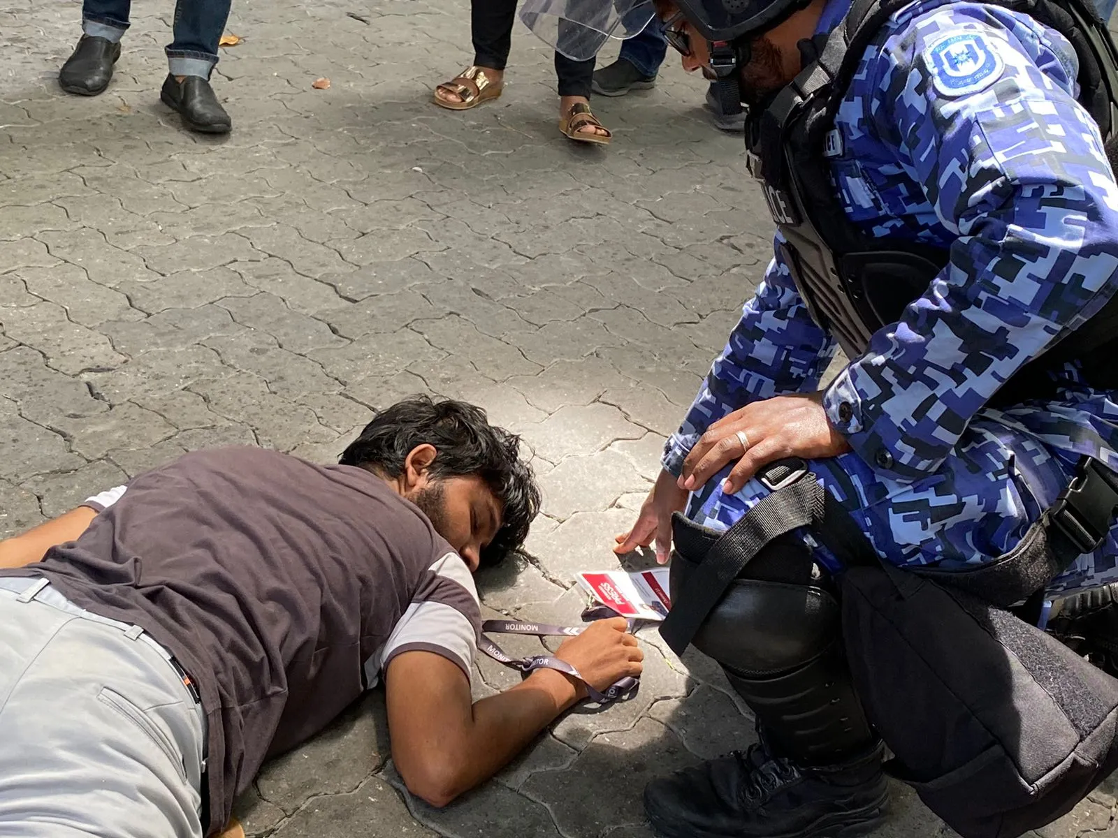 Channel-13 journalist, who was covering the opposition protest, collapsed