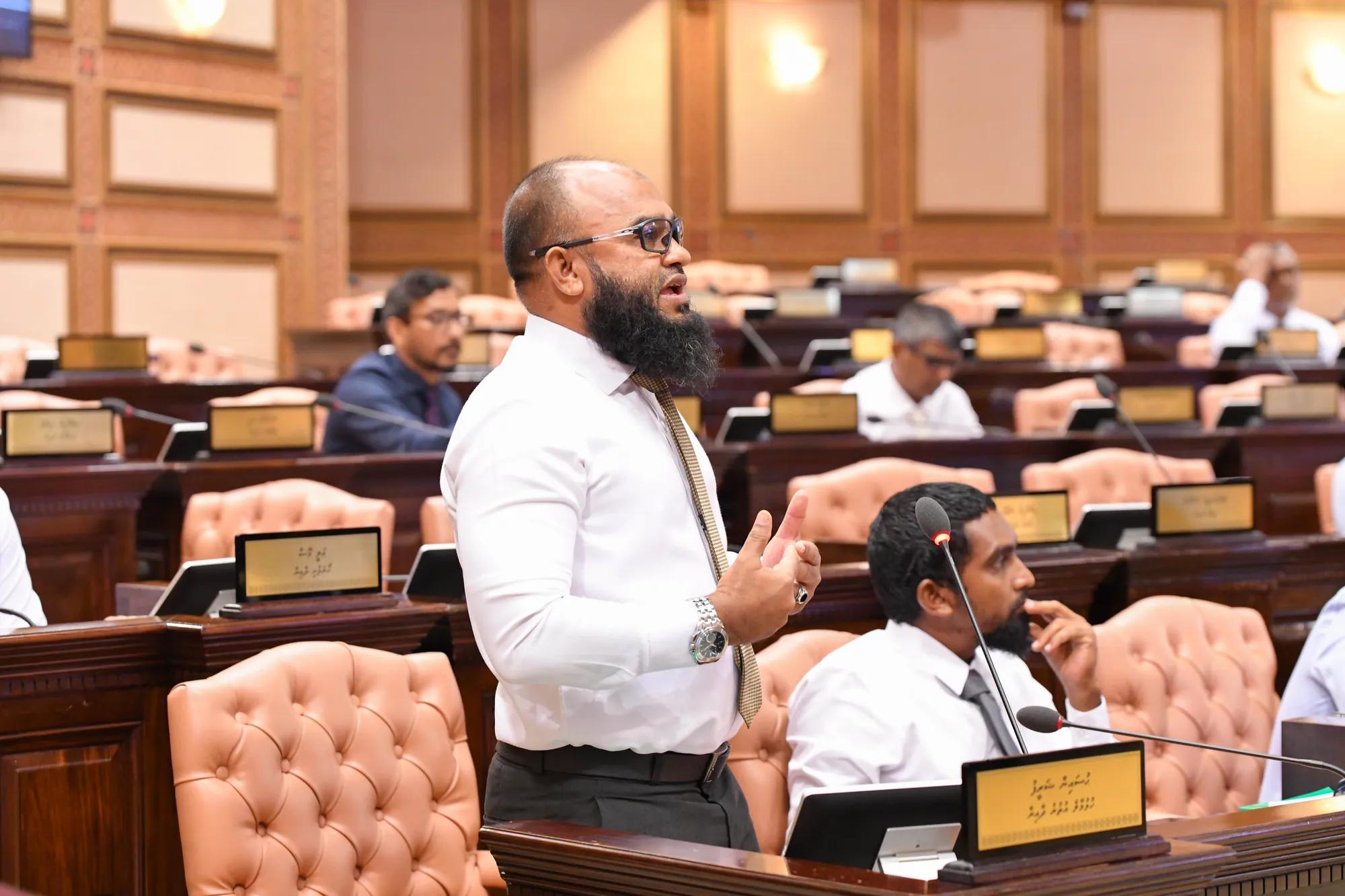 ހުޅުމާލެ އުތުރު ދާއިރާގެ މެންބަރު ހުސެއިން ޝަރީފް-- ފޮޓޯ: މަޖިލިސް