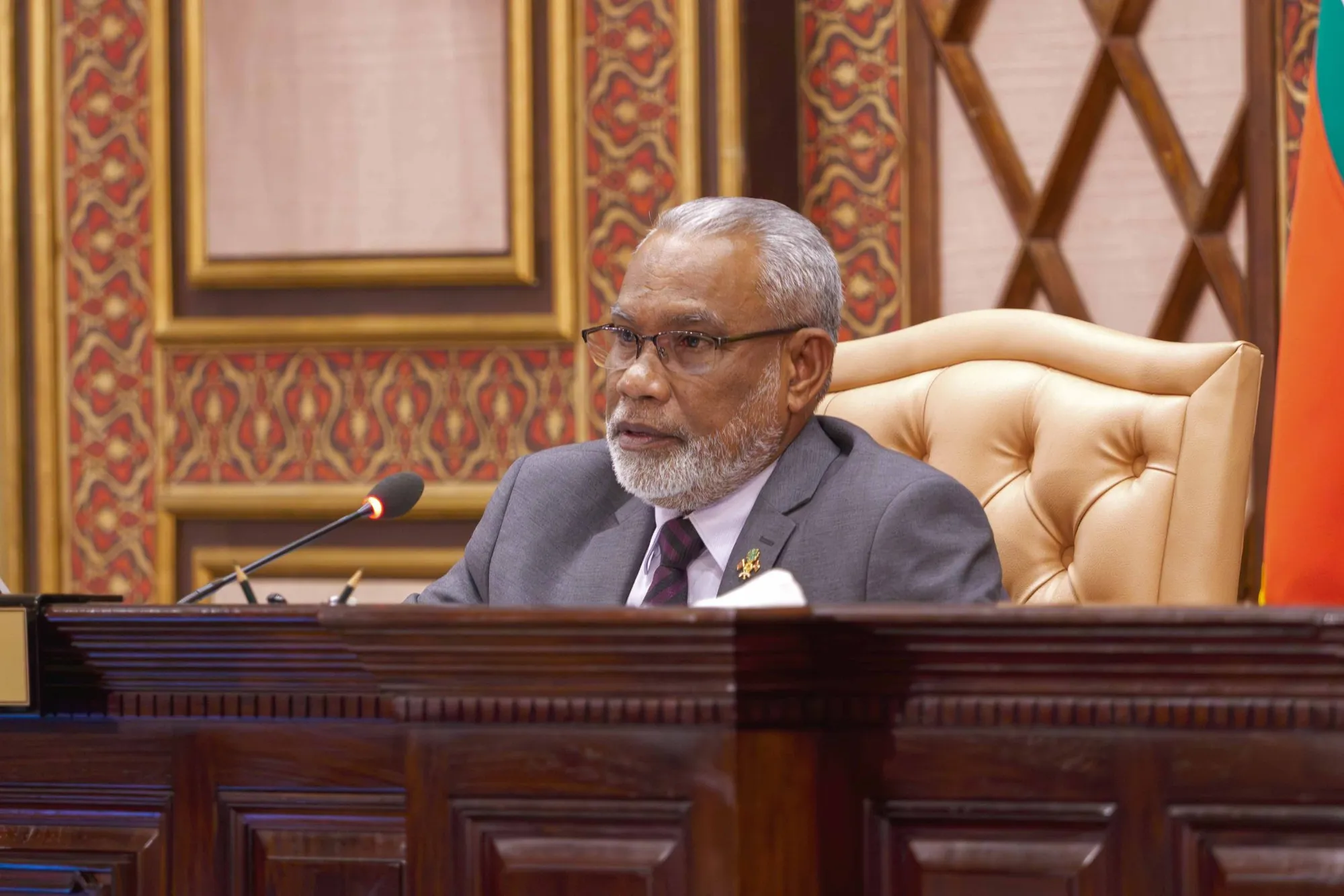 މަޖިލީހުގެ ރައީސް އަބްދުއްރަޙީމް އަބްދުالله- ފޮަޓޯ/ މަޖިލިސް