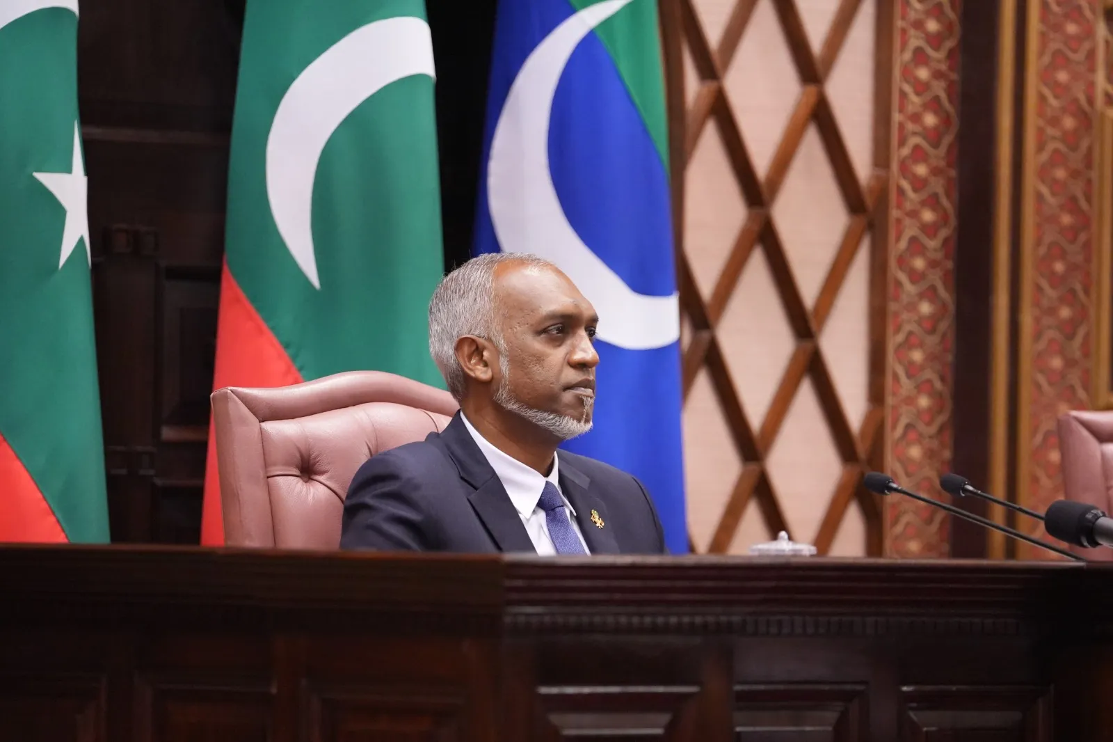 ރައީސުލްޖުމްހޫރިއްޔާ ޑރ މުހައްމަދު މުޢިއްޒު-- ފޮޓޯ/ މަޖިލިސް