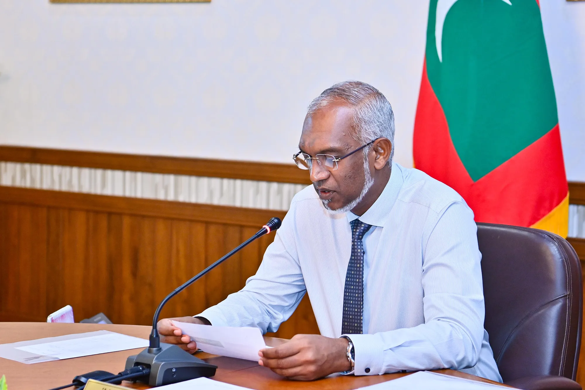 ރައީސް ޑރ މުހައްމަދު މުޢިއްޒު- ފޮޓޯ/ ރައީސް އޮފީސް