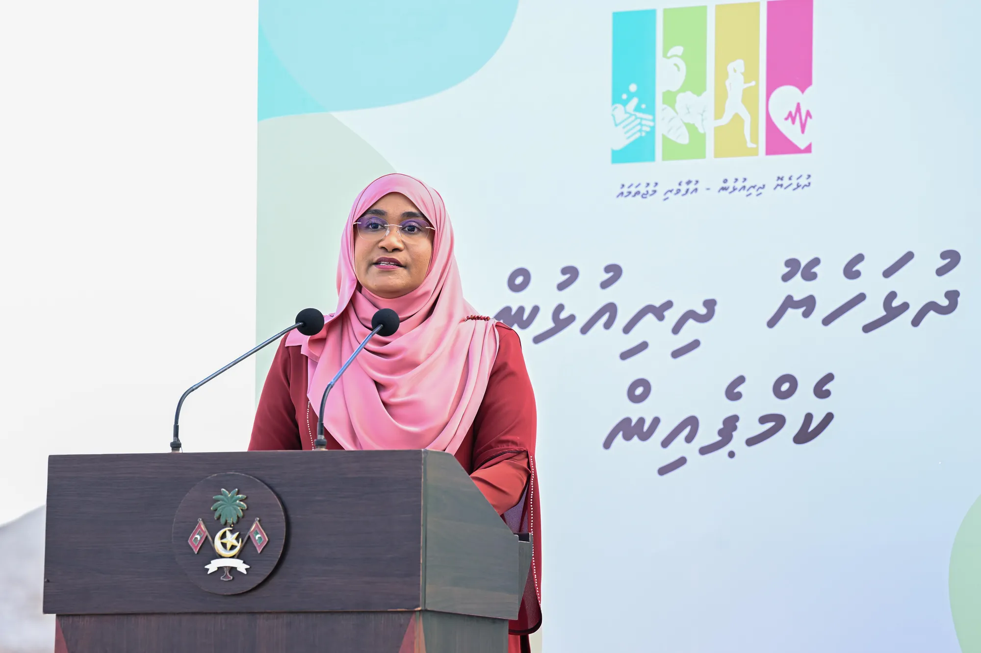"ދުޅަހެޔޮ-ދިރިއުޅުން އުފާވެރި މުޖުތަމައު" ކެމްޕެއިން ފެށުން- އިސްލާމްދީނުގައި ޙަލާލް ރަގަނޅު ކާބޯތަކެތި ކައިބޮއި އުޅުމަށް އަންގަވާފައިވޭ: މެޑަމް ސާޖިދާ