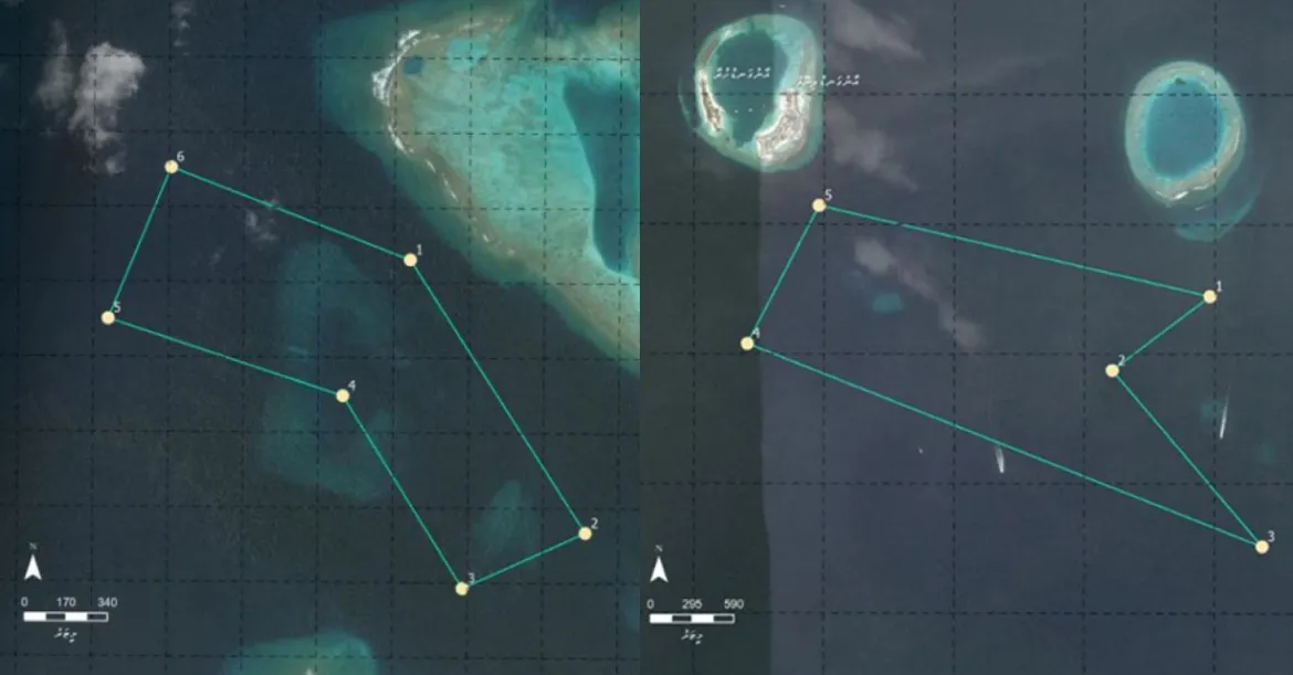 The underwater pinnacles protected by the Government of Maldives