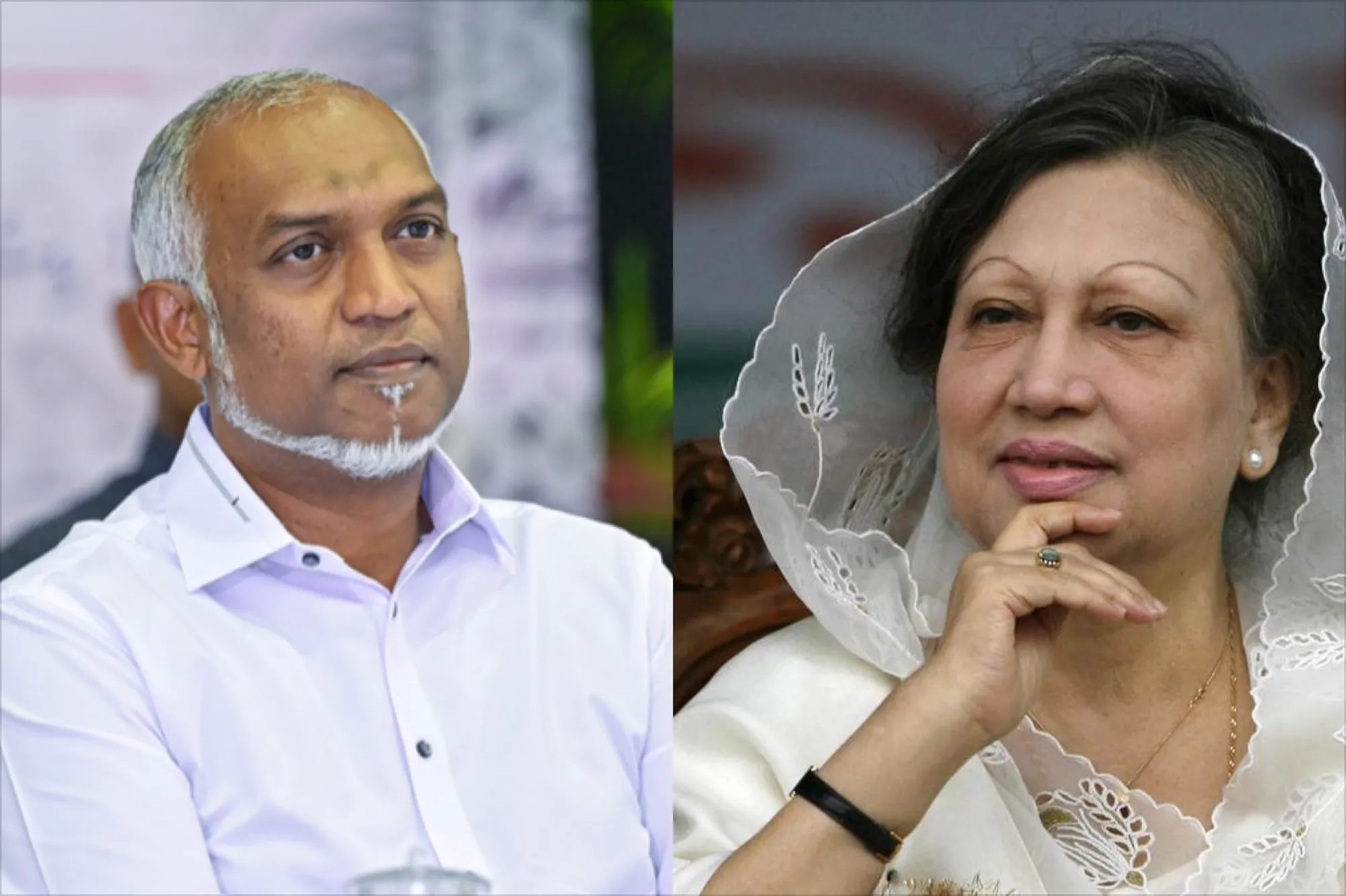 ރައީސް މުޢިއްޒު އަދި ޚާލިދާ ޒިއާ