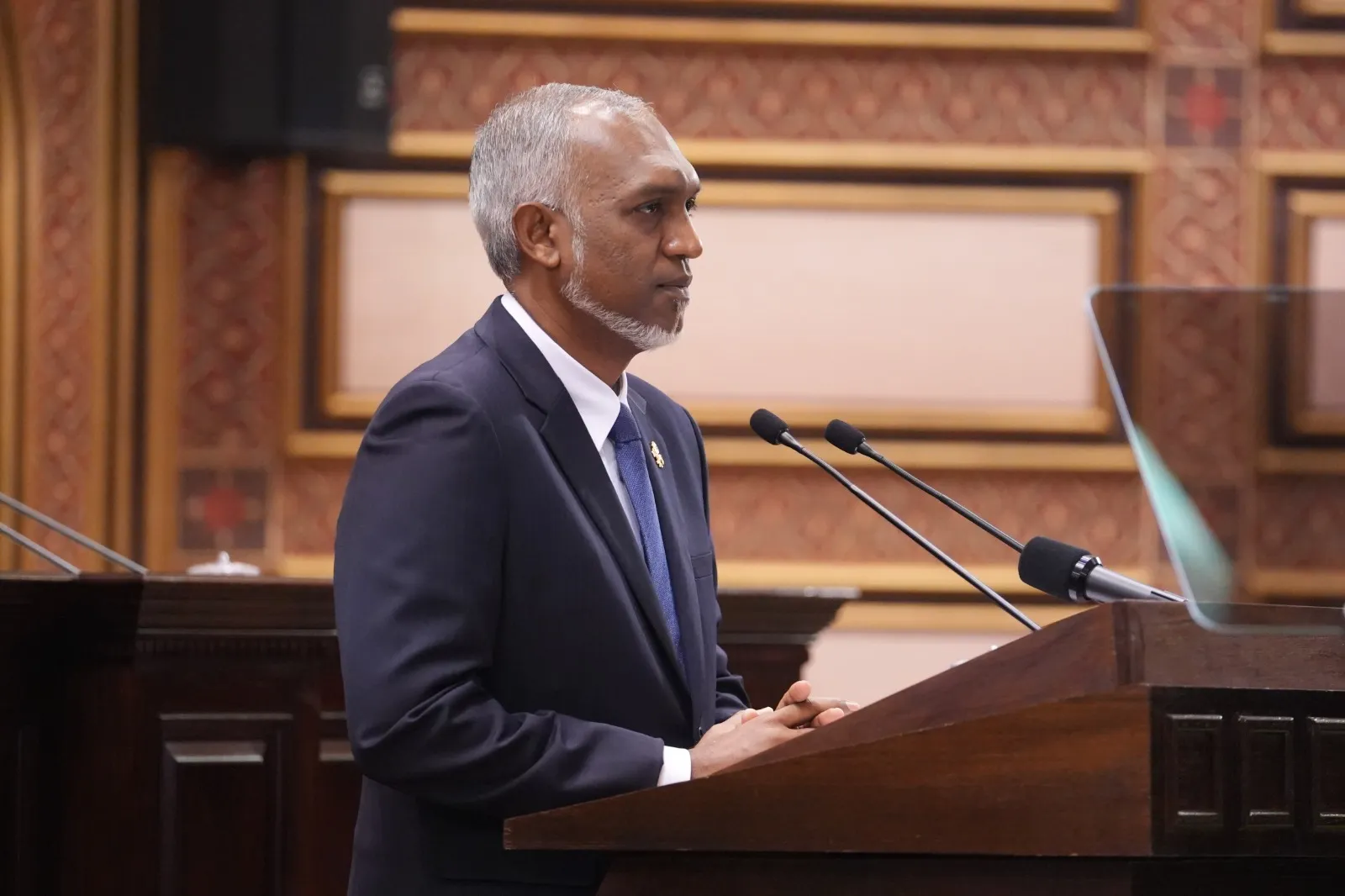 ރައީސުލްޖުމްހޫރިއްޔާ ޑރ މުހައްމަދު މުޢިއްޒު-- ފޮޓޯ/ މަޖިލިސް