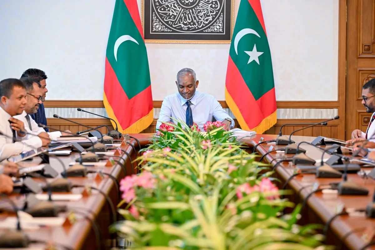 President Dr Mohamed  Muizzu during cabinet meeting yesterday (Photo/ President's Office)