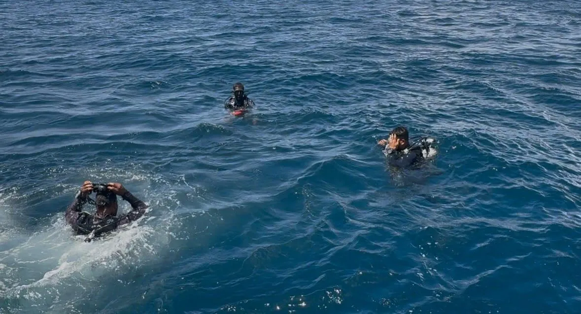Coast Guard efforts to find the missing diver (Photo/MNDF)