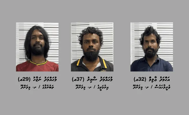 މަސްތުވާތަކެތީގެ މައްސަލާގައި މިލަންދޫއިން ހައްޔަރު ކުރެވުނު ތިން މީހުން: ފޮޓޯ/ ދިވެހި ފުލުހުންގެ އިދާރާ