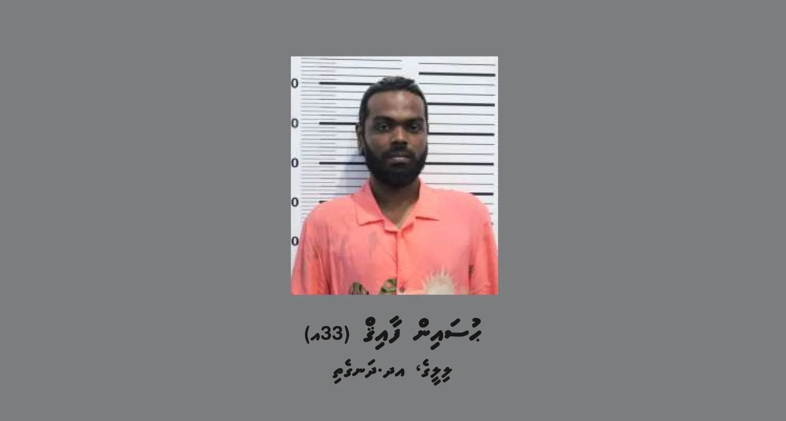 ހުޅުމާލޭ ފުރަތަމަ ފިޔަވަހީގައި ތޫނު އެއްޗަކުން ފުލުހަކާއި މީހަކަށް ހަމަލާ ދޭން އުޅުނުކަމުގެ ތުހުމަތުގައި ހައްޔަރުކުރި މީހާ: ފޮޓޯ/ ޕޮލިސް