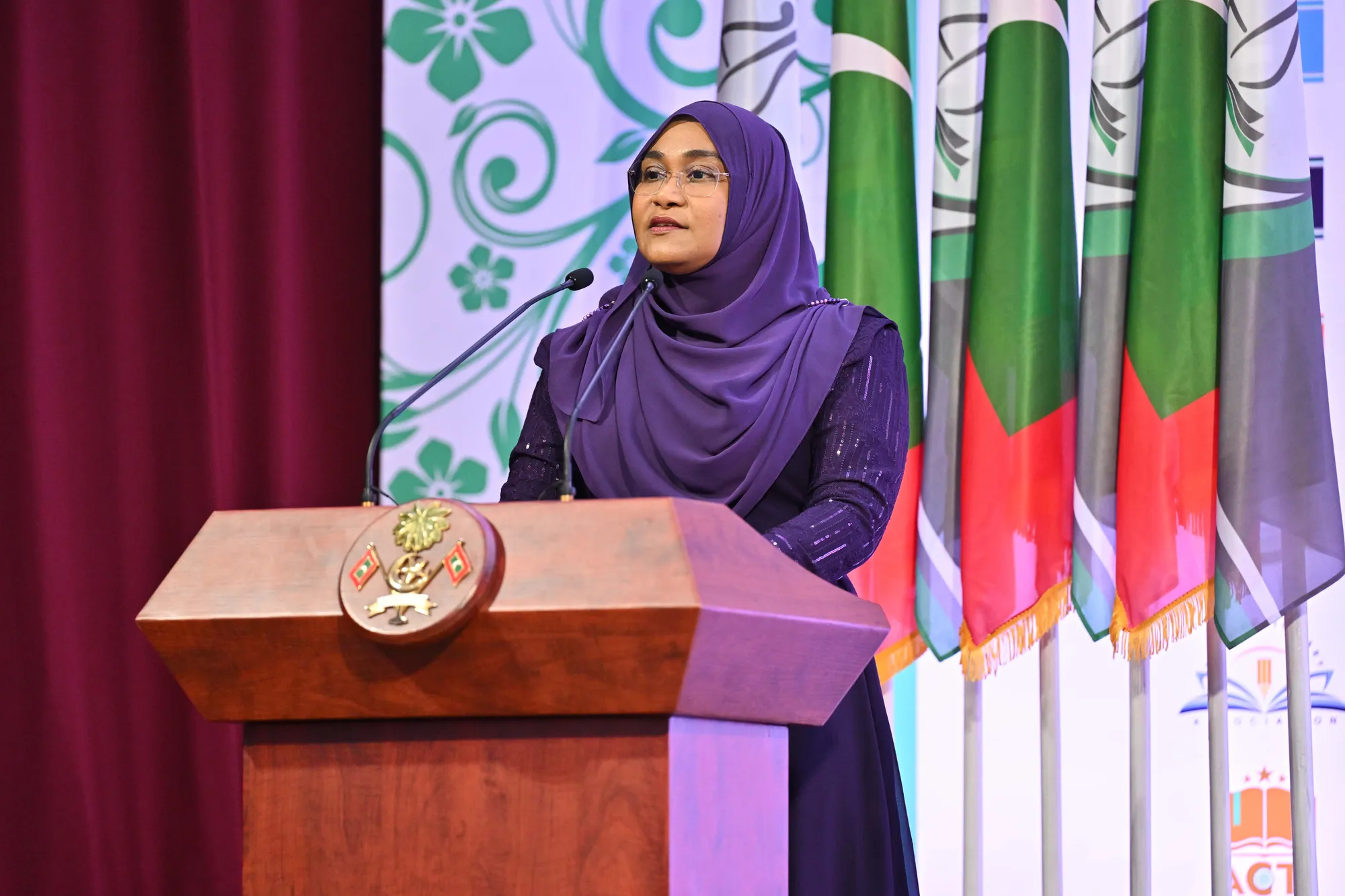 ރައީސްގެ އަނބިކަނބަލުން ސާޖިދާ މުހައްމަދު ވާހަކަދައްކަވަނީ... ފޮޓޯ: ރައީސް އޮފީސް