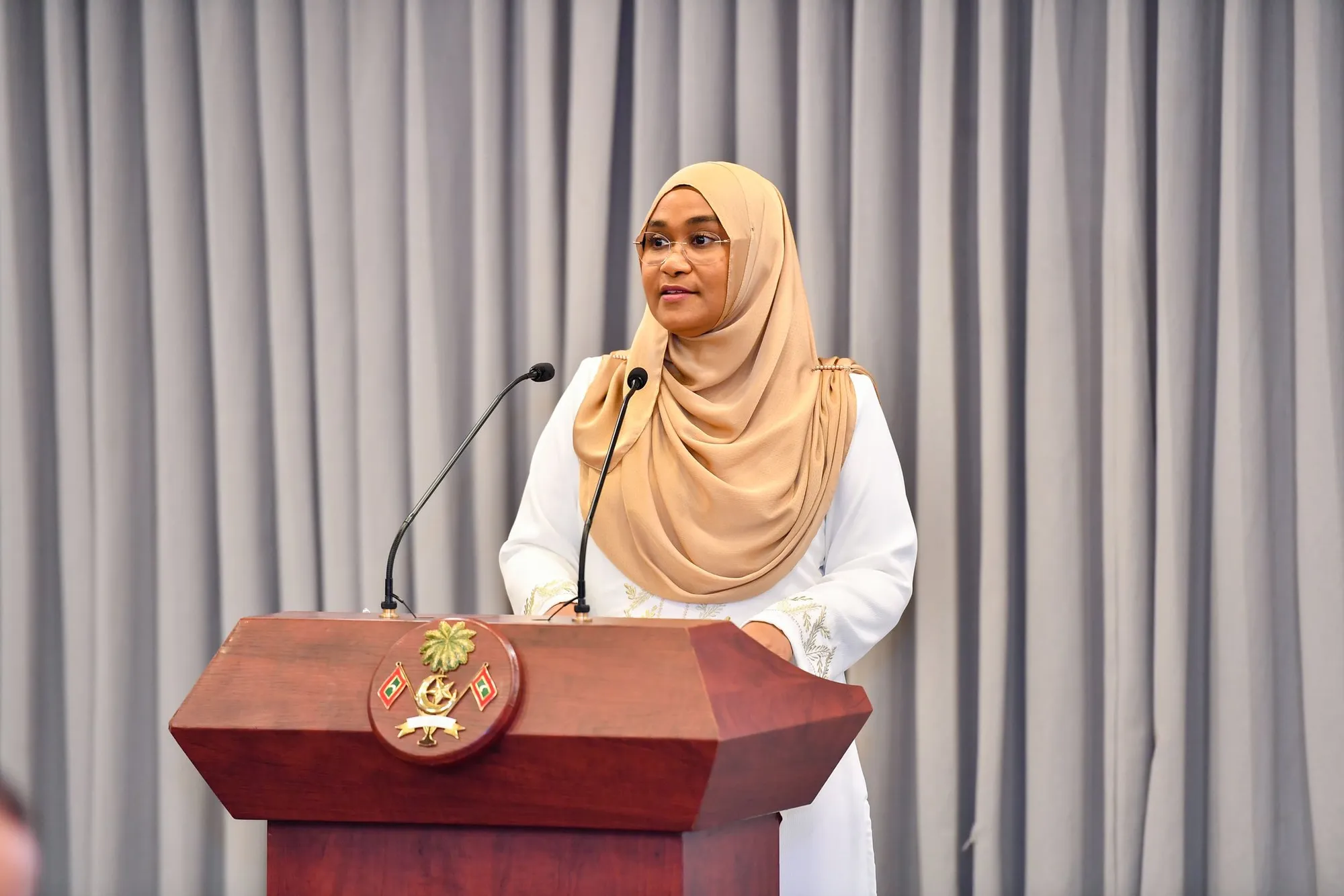 އަނިޔާއިން އެއްކިބާވެފައިވާ މާޙައުލެއްގައި ކުއްޖާ ހެދިބޮޑުވުމުގެ ފުރުސަތު ސަރުކާރުން ހޯދައިދޭނެ: މެޑަމް ސާޖިދާ