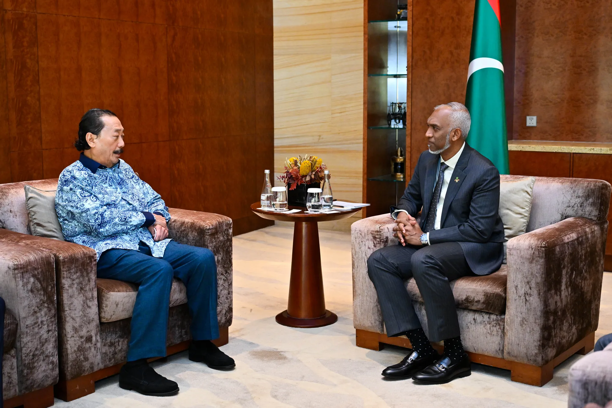 ބަރޖާޔާ ކޯޕަރޭޝަންގެ ފައުންޑަރ، ރައީސުލްޖުމްހޫރިއްޔާގެ އަރިހަށް އިހުތިރާމުގެ ޒިޔާރަތެއްކުރައްވައިފި