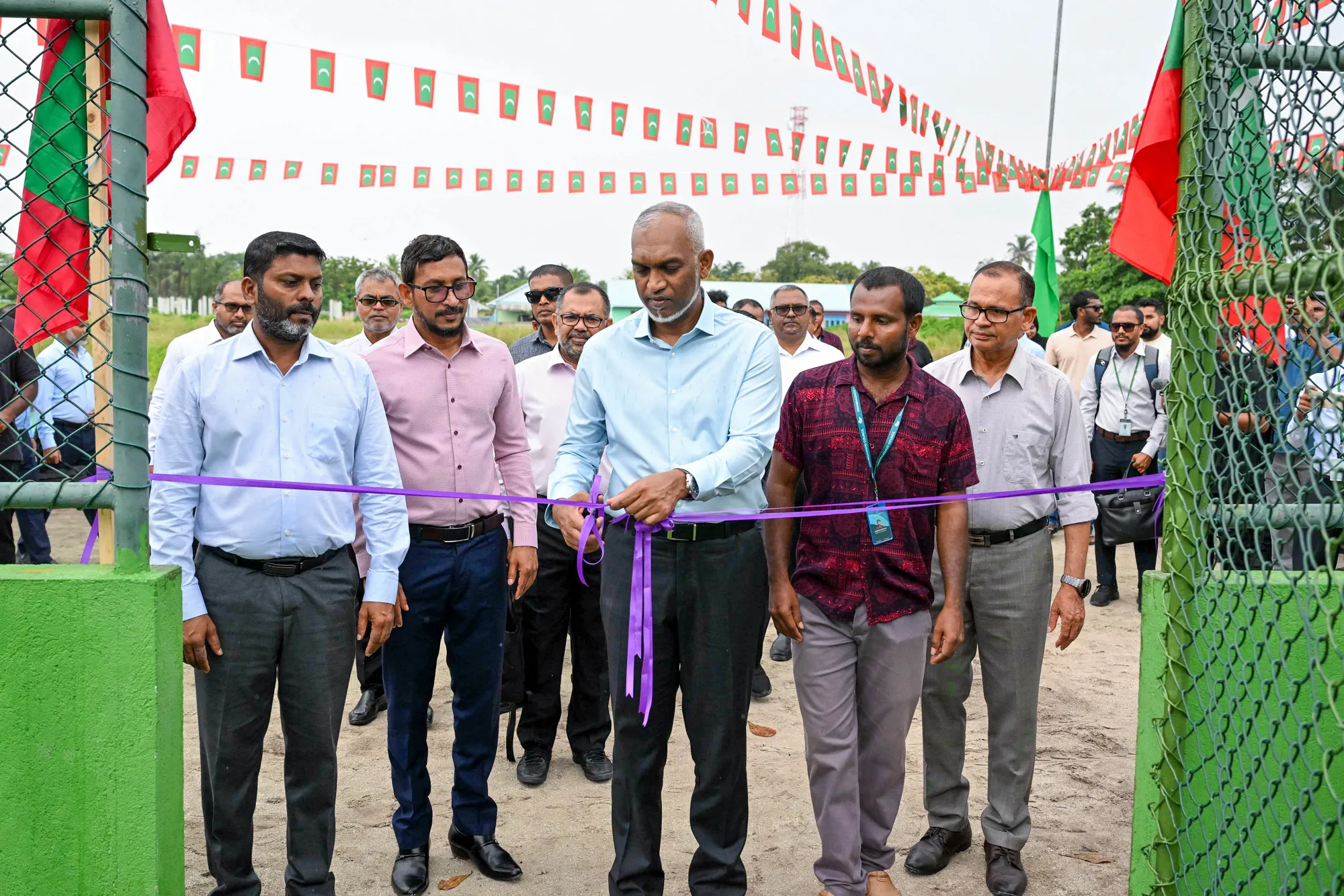ރައީސް ޑރ.މުޢިއްޒު، އިންނަމާދޫ ވޮލީ ކޯޓު ހުޅުއްވައިދެއްވައިފި
