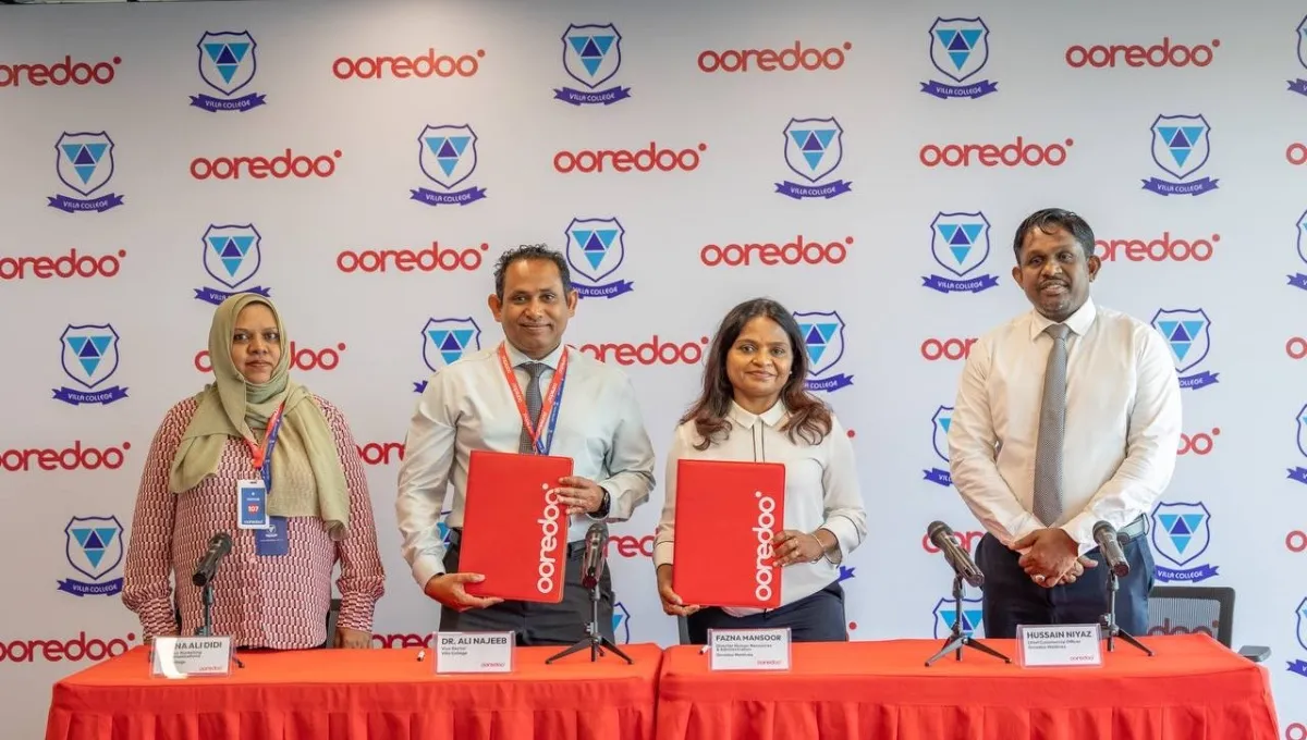 Agreement signing ceremony between Ooredoo and Villa college (Photo/Ooredoo)