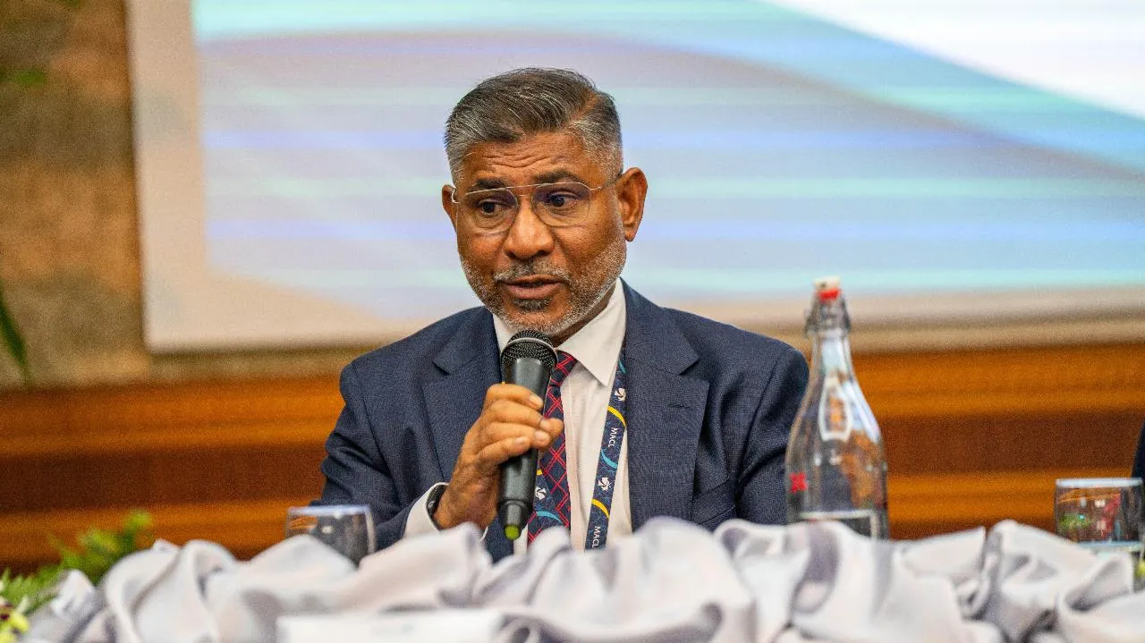 އެމްއޭސީއެލްގެ މެނޭޖިން ޑިރެކްޓަރު އިބްރާހީމް ޝަރީފް މުޙައްމަދު... ފޮޓޯ: އެމްއޭސީއެލް