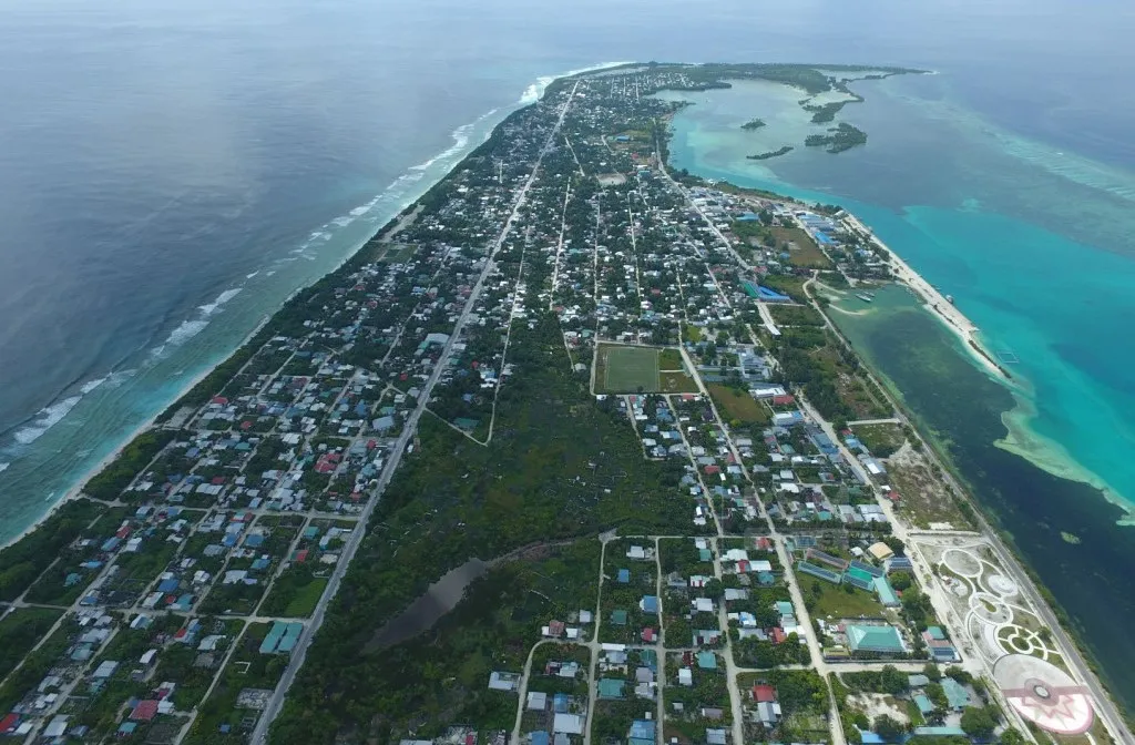 Aerial view of Hithadhoo, Addu City